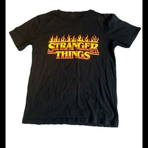 Netflix Stranger Things Black and Yellow Short Sleeve Tee